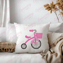 Pink Tricycle Machine Embroidery Design