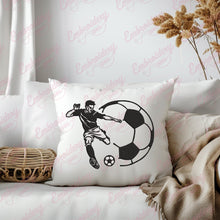 Soccer Player Kick Soccer Ball Embroidery Design