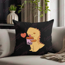 Cute Bubble Tea Dinosaur Tea Rex Embroidery Design