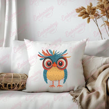 Crazy Owl Bird Embroidery Design