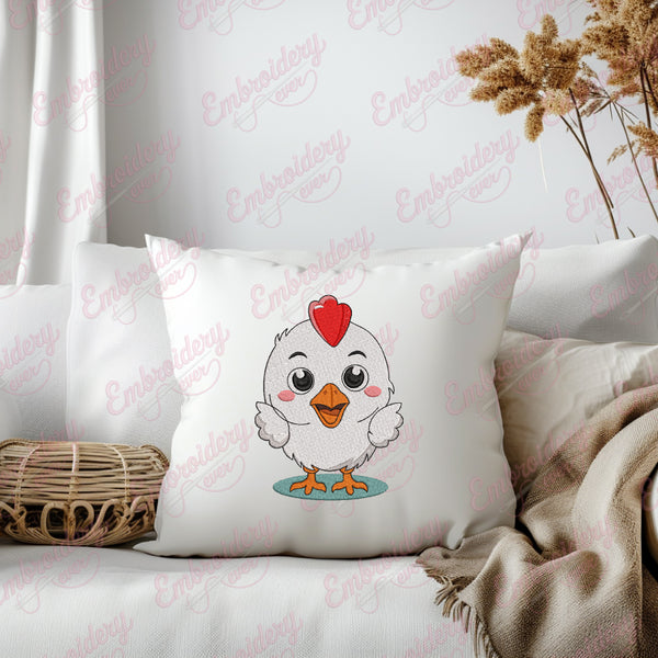 Cute Baby Chicken Embroidery Design