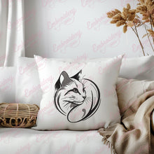 Cat LinArt Embroidery Design