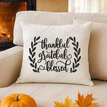 Thanksgiving Thankful Grateful Blessed Embroidery Design