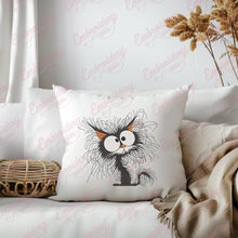 Scary Funny Crazy Cat Embroidery Design