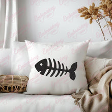 Fish Skeleton Embroidery Design