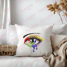 Rainbow Colors Eye Embroidery Design