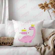 Funny Dino Girl Embroidery Design