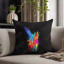 Colorful Three Feathers Embroidery Design
