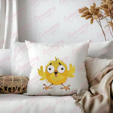 Cute Yellow Chicken Bird Embroidery Design