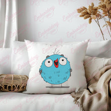 Cute Blue Cartoon Bird Embroidery Design