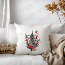 Japanese Pagoda Embroidery Design
