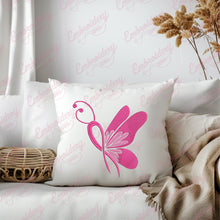 Breast Cancer Awareness Butterfly Embroidery Design