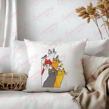 Colorful Cat Squad Embroidery Design