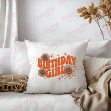 Floral Birthday Girl Embroidery Design