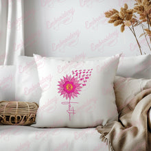 Fight Sunflower Breast Cancer Embroidery Design