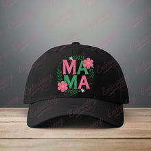 Floral Frame Mama Embroidery Design
