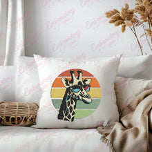 Vintage Giraffe Sunglasses Embroidery Design