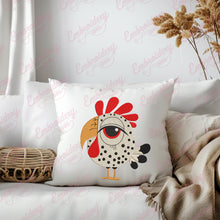 Funny Crazy Chicken Embroidery Design