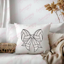 Volleyball Simple Bow Embroidery Design