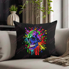 Colorful Skull Face Head Embroidery Design