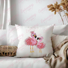 Crazy Flamingo Couple Embroidery Design