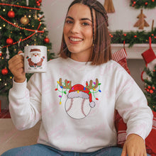 Reindeer Antler Baseball Christmas Embroidery Design