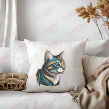 Cute Colorful Cat Machine Embroidery Design