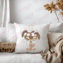 Cartoon Style Crazy Dog Embroidery Design