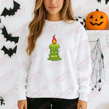 Halloween Candle Monster Embroidery Design