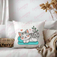 Cute Sleeping Cat Embroidery Design