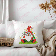 Gnome With Daisies Embroidery Design