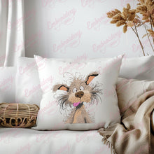 Crazy Dog With Expressive Face Embroidery Design