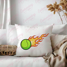 Fire Tennis Ball Embroidery Design