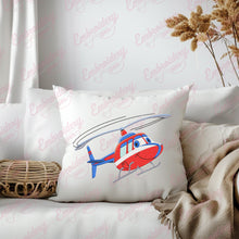 Flying Helicopter Embroidery Design