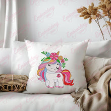 Floral Unicorn Embroidery Design
