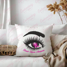 Eyes Pink Ribbon Warrior Breast Cancer Awareness Embroidery Design