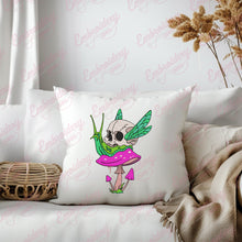 Skull Snail On Mushroom Embroidery Design