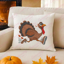 Running Thanksgiving Turkey Embroidery Design