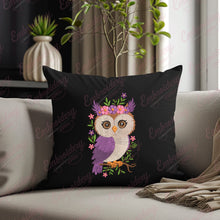 Cute Owl Girl On Branch Machine Embroidery