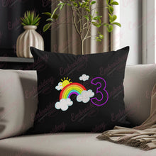 Rainbow Birthday Number 3 Embroidery Design