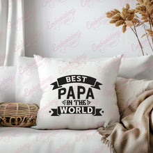 Best Papa In The World Embroidery Design