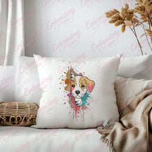 Jack Russell Terrier Dog Peeking Out Embroidery Design