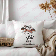 Whimsical Funny Cow Animal Embroidery Design