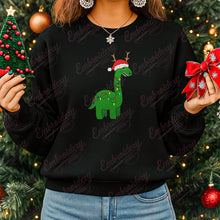 Christmas Dinosaur Embroidery Design
