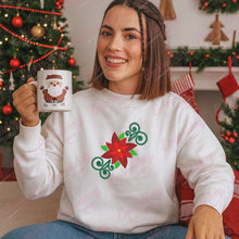 Elegant Christmas Flower Embroidery Design