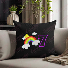 Rainbow Birthday Number 7 Embroidery Design