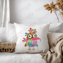 Crazy Colorful Bird Machine Embroidery Art