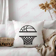 Basketball Monogram Split Embroidery Design