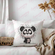 Crazy Panda Embroidery Design