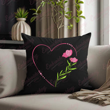 Love Heart Floral Embroidery Design